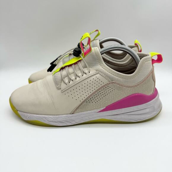 Clove Women's Classic Beige Yellow Pink Slip On Cinch Work Comfort Sneaker - 9.5 - Picture 7 of 11